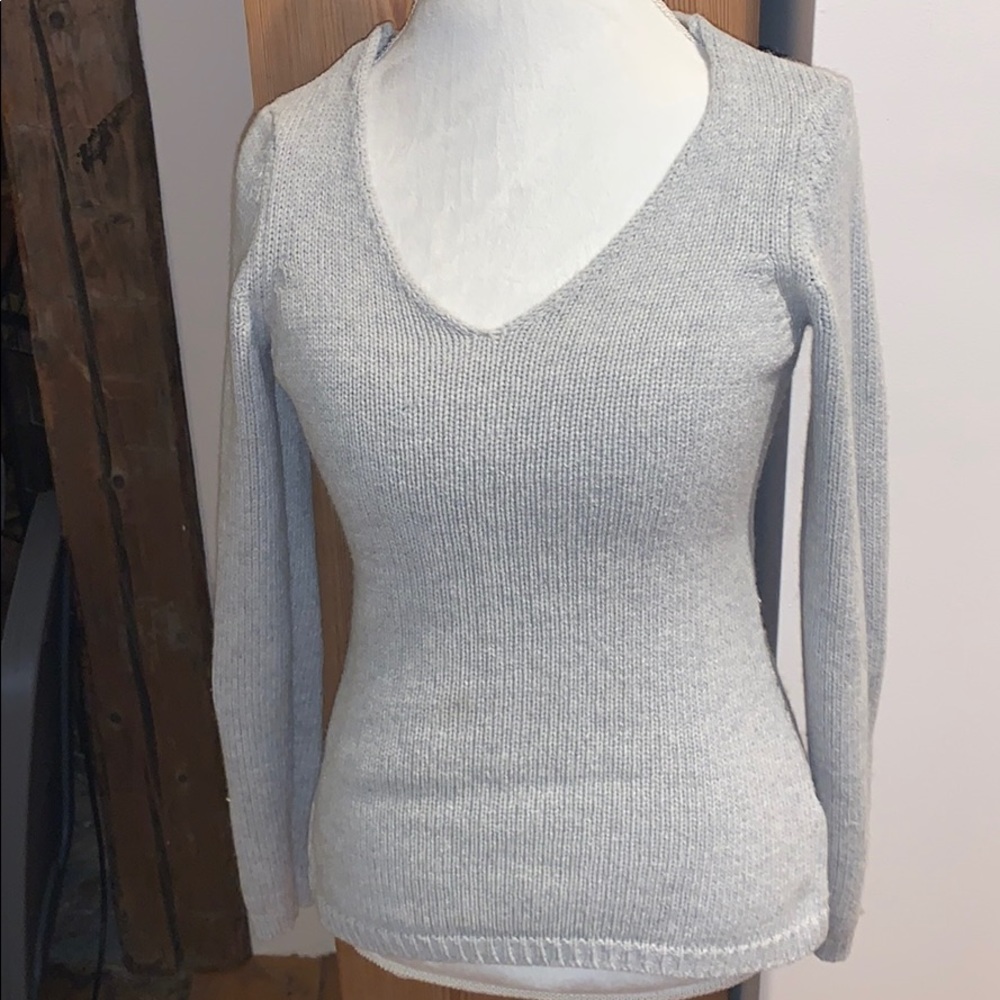 Boutique Italian knit hi lo gray sweater Size M